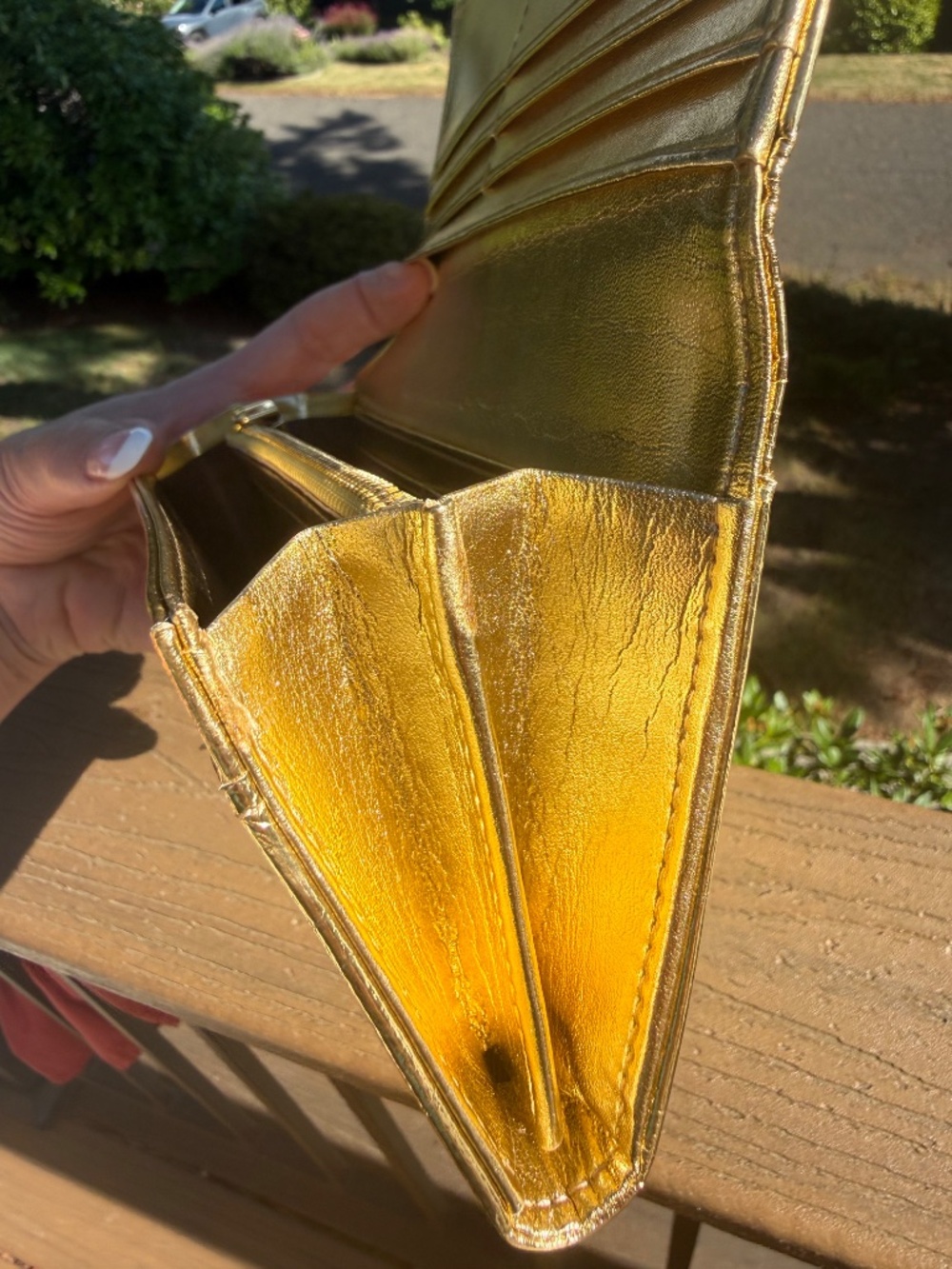 Prada Gold Wallet - Read Description - Picture 5 of 9